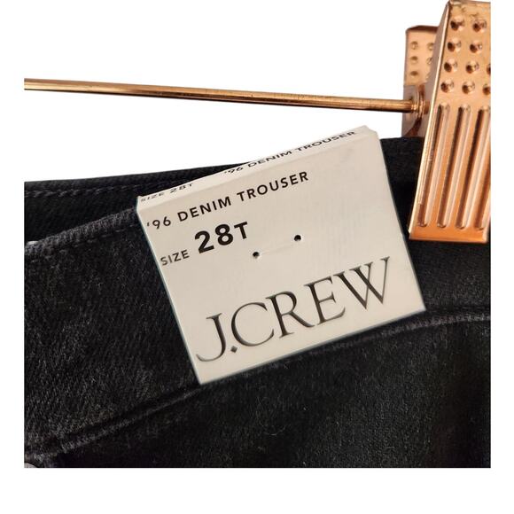 NWT J. Crew Denim Trouser In 1996 Semi-Stretch Women's Jeans Black 28T - Picture 7 of 13